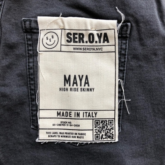 SER.O.YA Maya High Rise Skinny Jean Black NWT - Picture 12 of 16